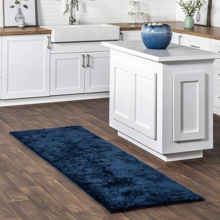 Nuloom Loni Solid Machine Washable Shag Area Rug 2ft 6in x 10ft BIVD01B-26010